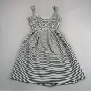 Anthroplogie Postmark Crossback Rolo Mini Dress Womens Size Medium Black Stripe